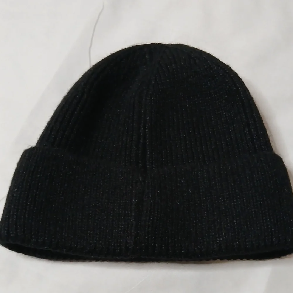 Stylish Black and Gold Knit Beanie - Picture 2 of 2